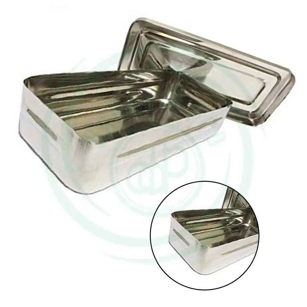Reusable 17*7*3cm Stainless Steel Hospital Instruments Box Lid Hollow Ware Utensils Storage Basis for Surgical Instruments CE l'atelier des ustensiles