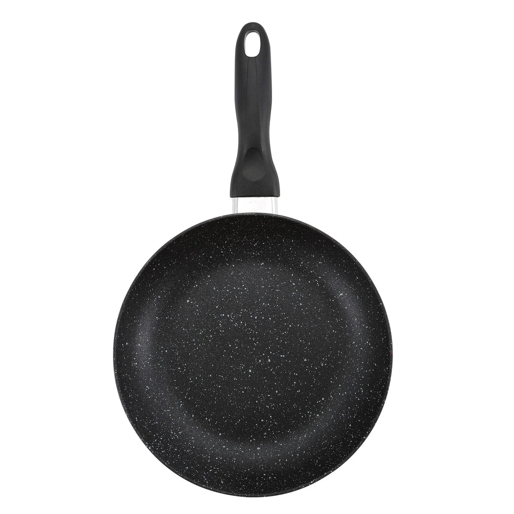 Set of 3 San Ignacio frying pans with marble coating 16 cm 20 cm 24 cm + Set of 2 silicone kitchen utensils l'atelier des ustensiles