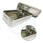 Reusable 17*7*3cm Stainless Steel Hospital Instruments Box Lid Hollow Ware Utensils Storage Basis for Surgical Instruments CE l'atelier des ustensiles