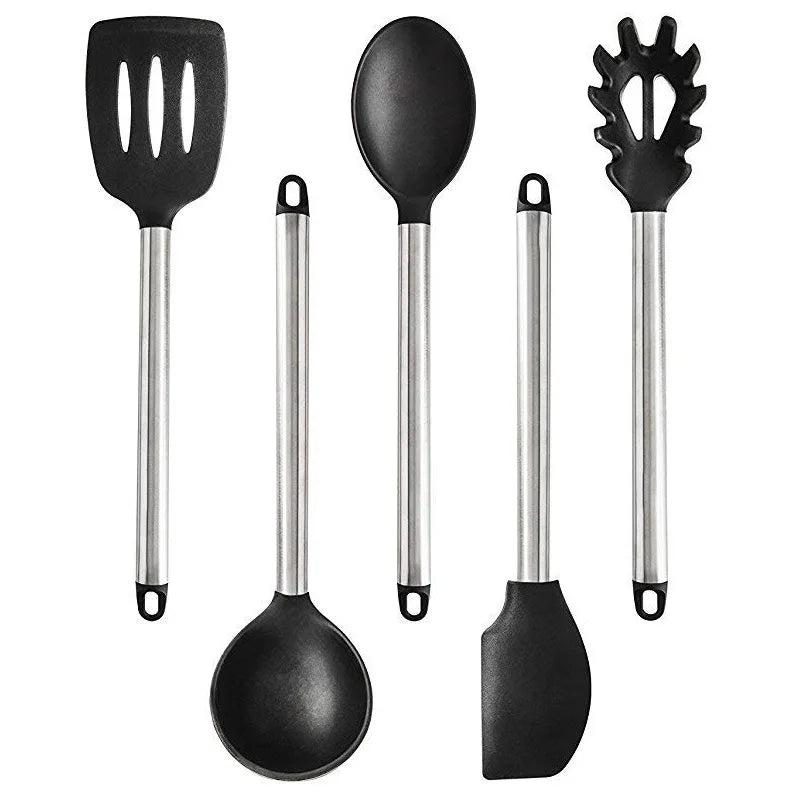 Silicon Cooking Utensils With 430 Stainless Steel Handle l'atelier des ustensiles