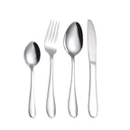 Stainless Steel Tableware 1012 Knife, Fork and Spoon Simple Style Gold-plated Tableware 4-piece Gift Box Set l'atelier des ustensiles