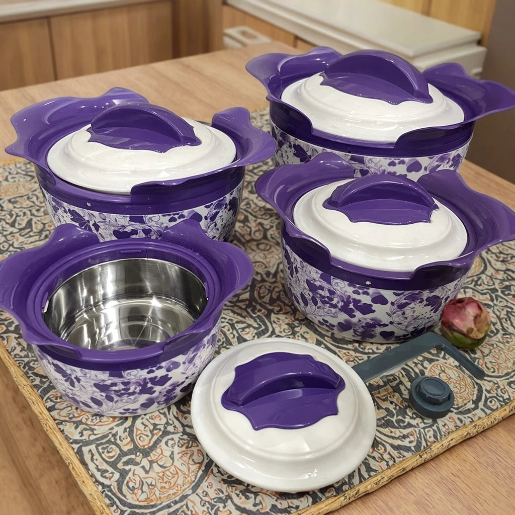 4 PCS Set Insulated Food Storage Container  Hot Pot Food Warmer Set GU Casserole Lunch Box Stainless Steel Thermal Container l'atelier des ustensiles