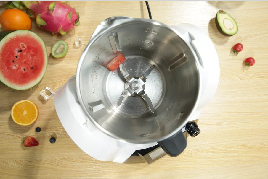 Digital Screen Electric Cooker Robot Soup Maker Blender Food Processor Thermo Cooker with Stainless Steel Mixing Bowl 1200W l'atelier des ustensiles