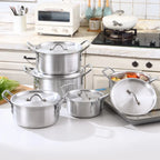 Factory Wholesale Classic 5pcs  Aluminum Alloy Panelas Cookware Set 16cm 18cm 20cm 22cm 24cm Kitchen Cooking Pot Casserole l'atelier des ustensiles