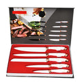 6 PCS Non Stick Coating Kitchen Knife Set With Gift Box Multiple Sizes Stainless Steel Knife Set for Kitchen l'atelier des ustensiles