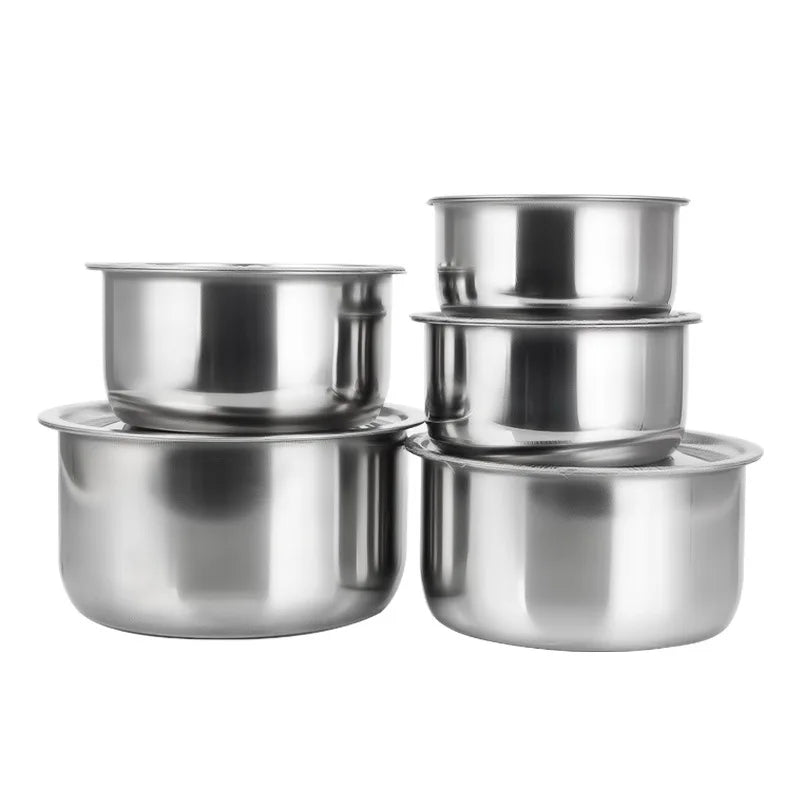 Factory Direct Sale Classic Design 5 PCS Stainless Steel Soup Pot Cookware Sets Silver Pots Kitchen l'atelier des ustensiles