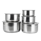 Factory Direct Sale Classic Design 5 PCS Stainless Steel Soup Pot Cookware Sets Silver Pots Kitchen l'atelier des ustensiles
