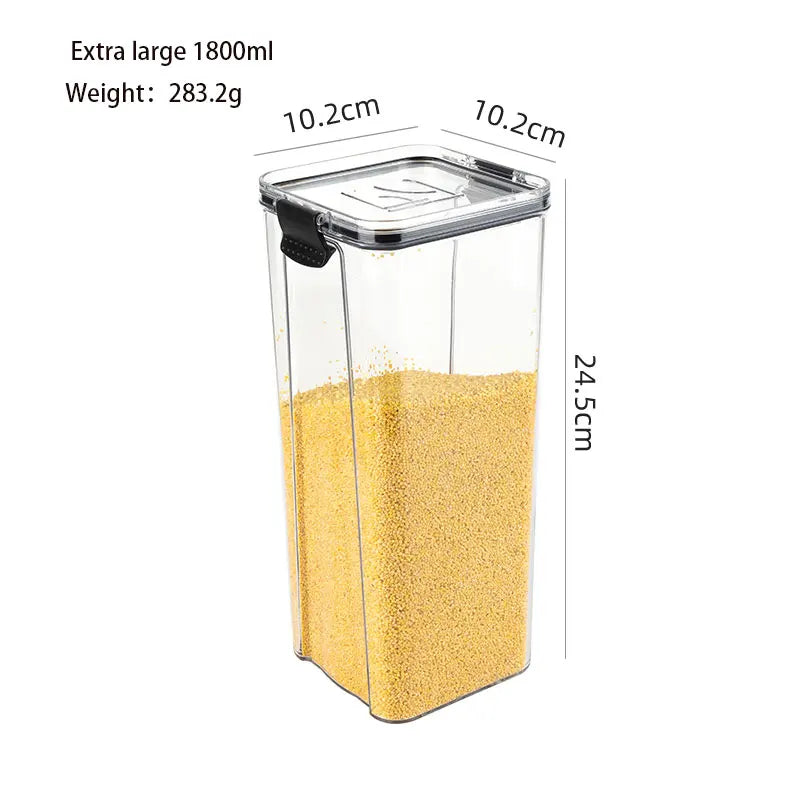 2024 Wholesale Transparent Sealed Air Tight PET Food Storage Tank for Kitchen and Home Use l'atelier des ustensiles