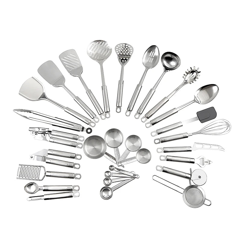 29-Pcs Stainless Steel Kitchen Utensil Set Nonstick Cookware & Best Gadgets Top Kitchen Accessories l'atelier des ustensiles