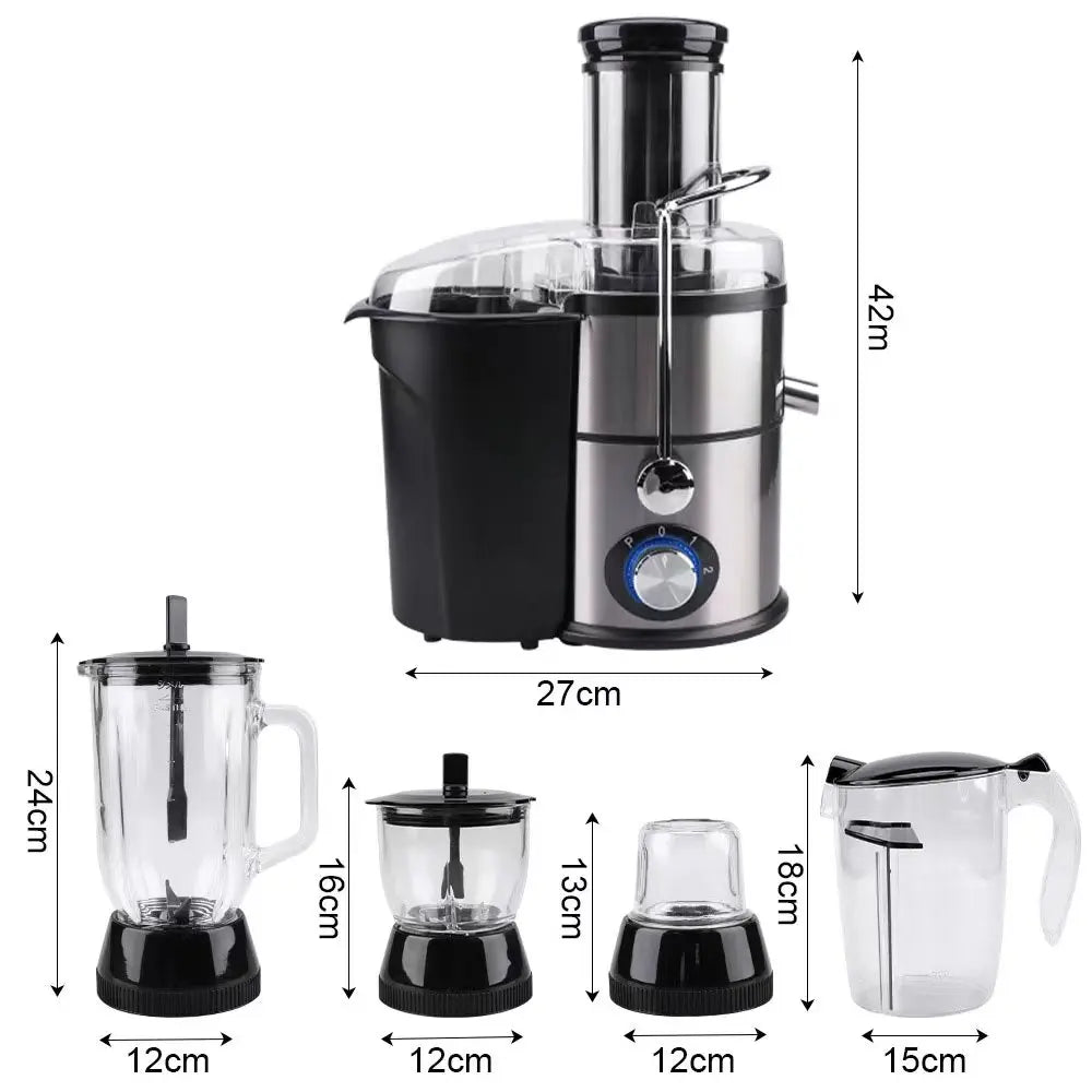 110V/220V 4 in 1 Juicer Extractor Blender 1200 Strong Power Smoothie Blenders Meat Cutter Coffee Beans Grinder Food Processor l'atelier des ustensiles