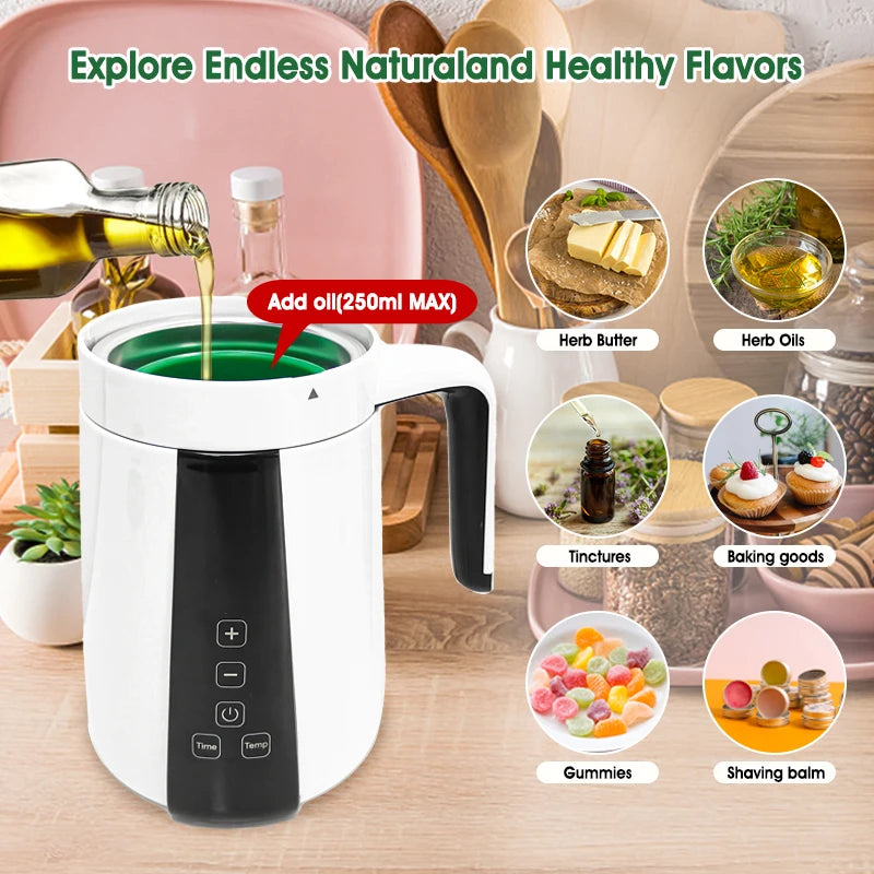 2025 Portable Household Herbal Decarboxylator Machine for Butter Oils and Botanicals Decarboxylation Food Processor Infuser l'atelier des ustensiles