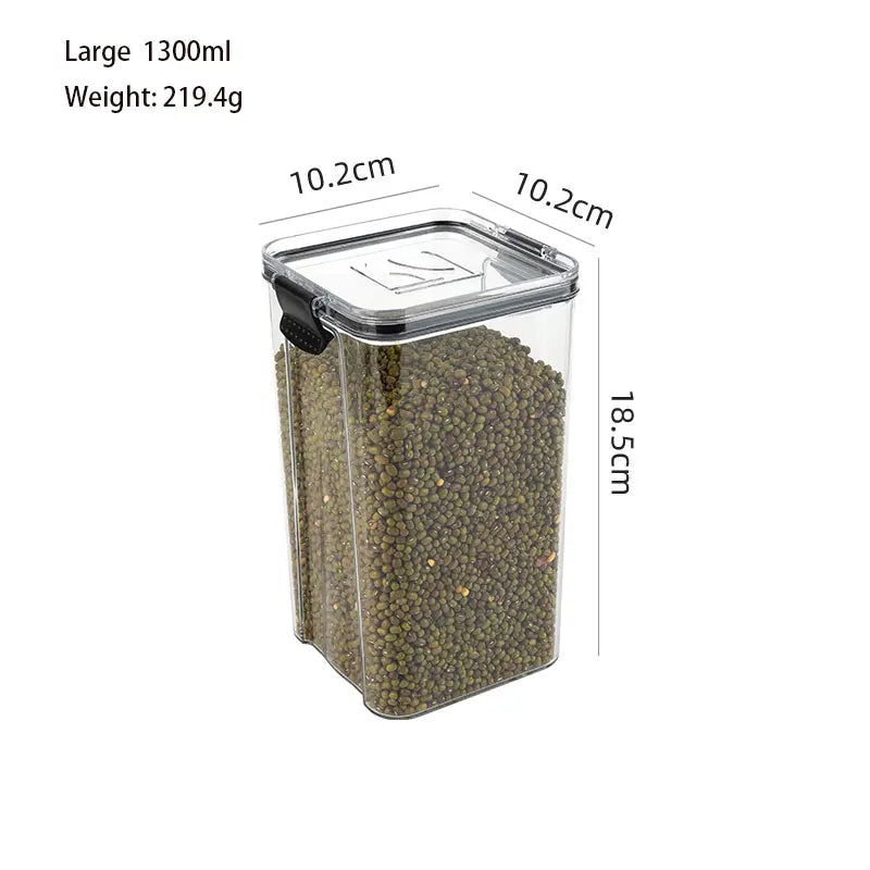 2024 Wholesale Transparent Sealed Air Tight PET Food Storage Tank for Kitchen and Home Use l'atelier des ustensiles