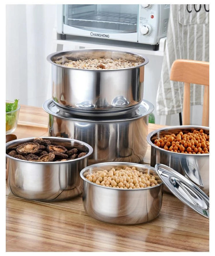 Factory Direct Sale Classic Design 5 PCS Stainless Steel Soup Pot Cookware Sets Silver Pots Kitchen l'atelier des ustensiles