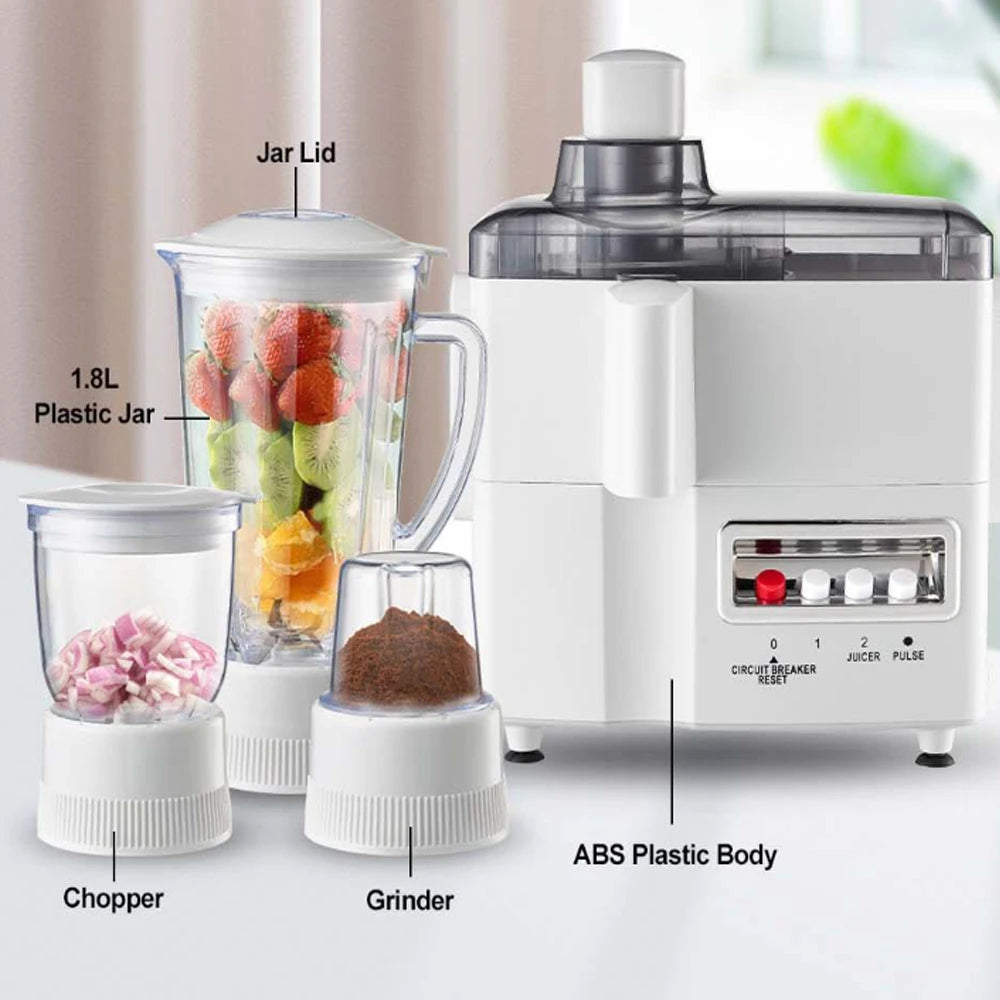Quality Electric Juicer Blender Mixer Grinder Machine with Dry Mill for Home Kitchen Use Food Processor Plastic Container l'atelier des ustensiles