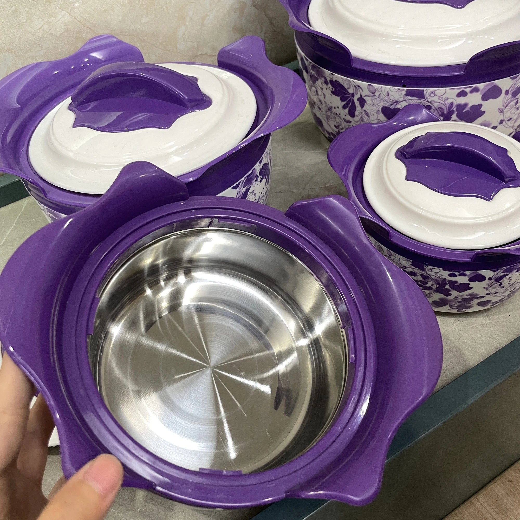 4 PCS Set Insulated Food Storage Container  Hot Pot Food Warmer Set GU Casserole Lunch Box Stainless Steel Thermal Container l'atelier des ustensiles