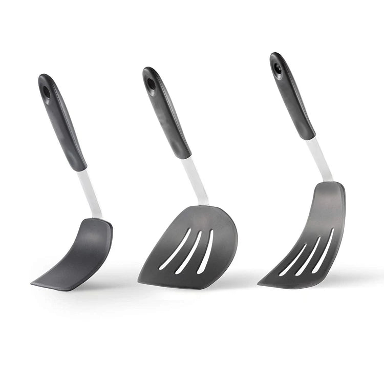 Best Heat Resistant 4 Piece Silicone Cooking Utensil Pancake Slotted Turner Spatula Set l'atelier des ustensiles
