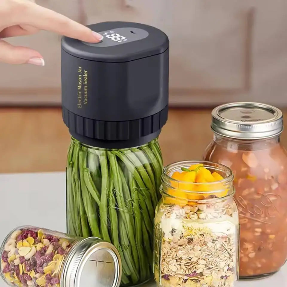Wholesale Kitchen Tools Automatic Kit Food Storage Regular Mouth Jar Lids Electric  Jar Vacuum Sealing Machine l'atelier des ustensiles