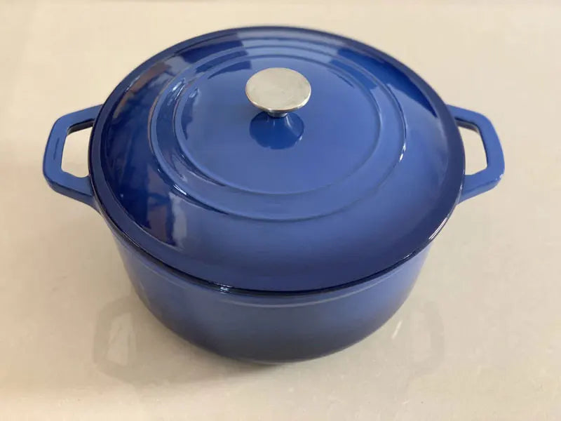 Four hollandais Unique bleu marine de haute qualité, Pot en fonte émaillée avec couvercle, casserole, Casserole, accessoires de cuisine, outils de cuisine l'atelier des ustensiles
