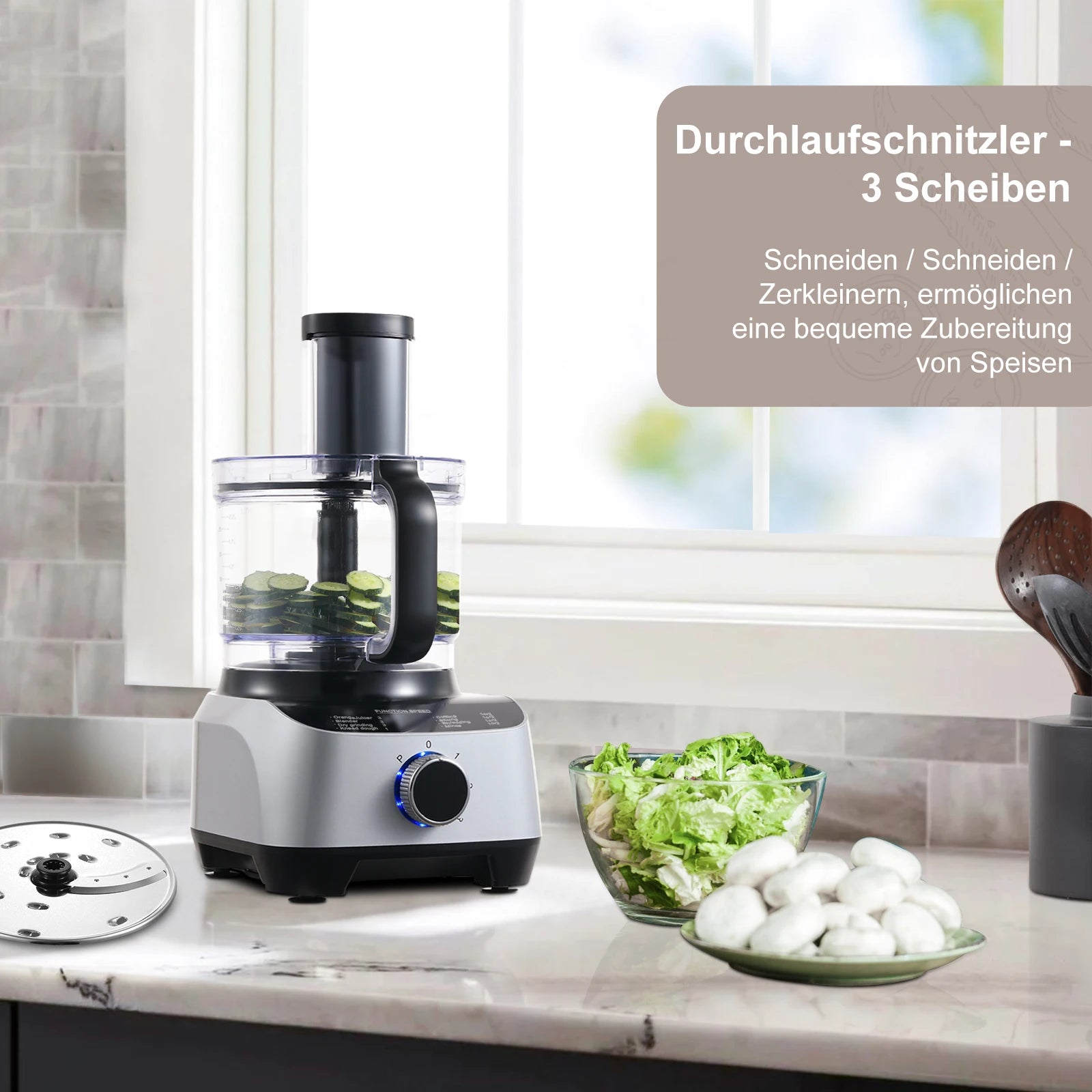 1300W Food Processor with 3.5L Bowl and 1.5L Blender for Kitchen Use,Commercial Food Processor,Multifunctional Food Processor l'atelier des ustensiles