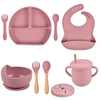 Eco-Friendly Food Grade Silicone Dinnerware and Utensil Set for Baby Training Eating Modern Homeware Tableware l'atelier des ustensiles