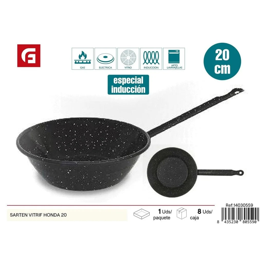 Vitrified frying pan 20 - Kitchen utensils l'atelier des ustensiles