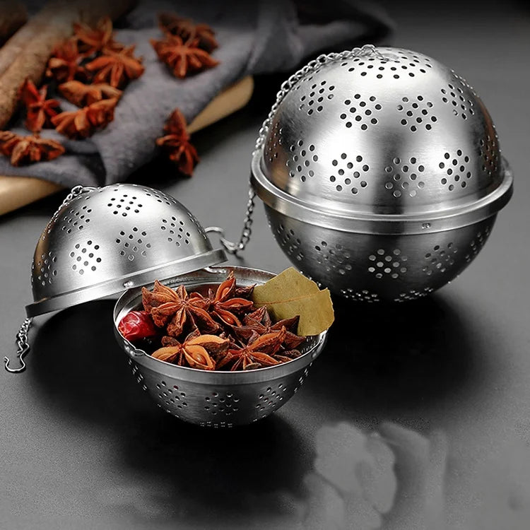 Hot Selling 304 Stainless Steel  Kitchen Tool  Cooking Seasoning Box Tea Hourglass Filter Soup Brine Spice Ball l'atelier des ustensiles