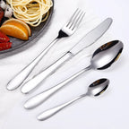 Stainless Steel Tableware 1012 Knife, Fork and Spoon Simple Style Gold-plated Tableware 4-piece Gift Box Set l'atelier des ustensiles