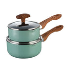 Modern Green Metal Cookware Set Sustainable Aluminum and Cast Aluminum Kitchen Utensils for Home Use for Steam Cooking l'atelier des ustensiles
