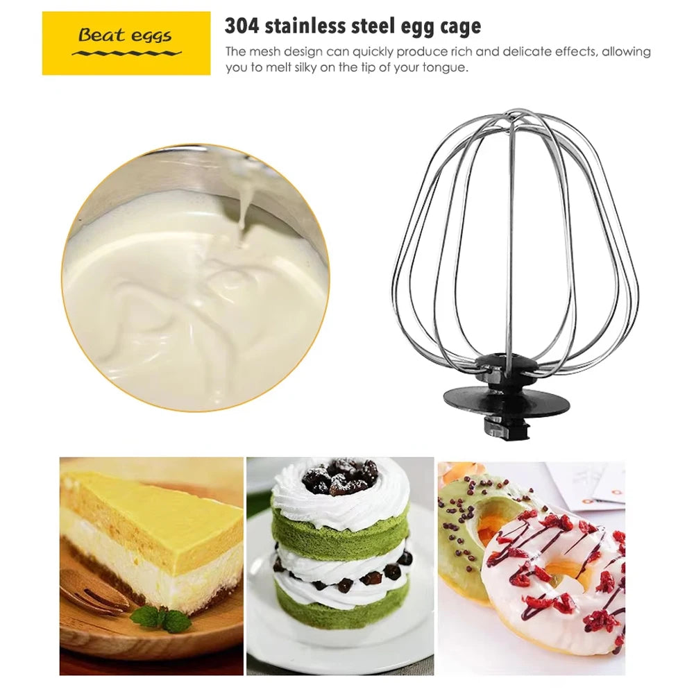 XEOLEO Commercial 4L Electric Stand Flour Mixer Planetary Food Dough Mixer Egg Whisk Blender With Hook Food Processor 3 Speeds l'atelier des ustensiles