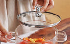 2026 New TW Cute Bear High Borosilicate Glass Kitchen Utensils Thickened Soup Saucepan Two Ear Noodle Bowl Milk Pot Cooking Pot l'atelier des ustensiles