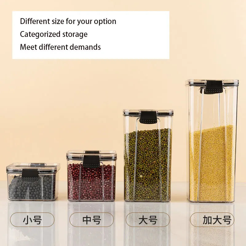 2024 Wholesale Transparent Sealed Air Tight PET Food Storage Tank for Kitchen and Home Use l'atelier des ustensiles
