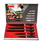 6 PCS Non Stick Coating Kitchen Knife Set With Gift Box Multiple Sizes Stainless Steel Knife Set for Kitchen l'atelier des ustensiles