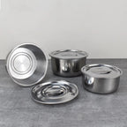 Factory Direct Sale Classic Design 5 PCS Stainless Steel Soup Pot Cookware Sets Silver Pots Kitchen l'atelier des ustensiles