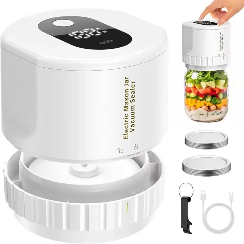 Wholesale Kitchen Tools Automatic Kit Food Storage Regular Mouth Jar Lids Electric  Jar Vacuum Sealing Machine l'atelier des ustensiles