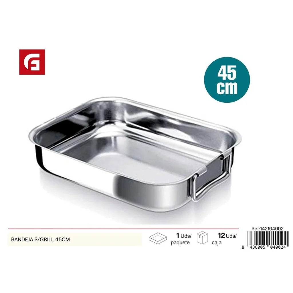 45cm Stainless Steel Baking Tray - Kitchen Utensils l'atelier des ustensiles
