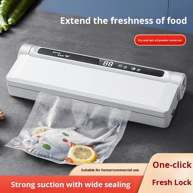 Fully Automatic 2.1-5.0L Capacity Plastic Vacuum Sealer for Kitchen 21cm Sealing Width for Household Use on Food Utensils l'atelier des ustensiles