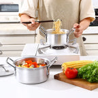 Factory Wholesale Classic 5pcs  Aluminum Alloy Panelas Cookware Set 16cm 18cm 20cm 22cm 24cm Kitchen Cooking Pot Casserole l'atelier des ustensiles