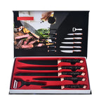 6 PCS Non Stick Coating Kitchen Knife Set With Gift Box Multiple Sizes Stainless Steel Knife Set for Kitchen l'atelier des ustensiles