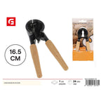 16.5cm Ergonomic Wooden Handle Metal Nutcracker Kitchen Utensil l'atelier des ustensiles