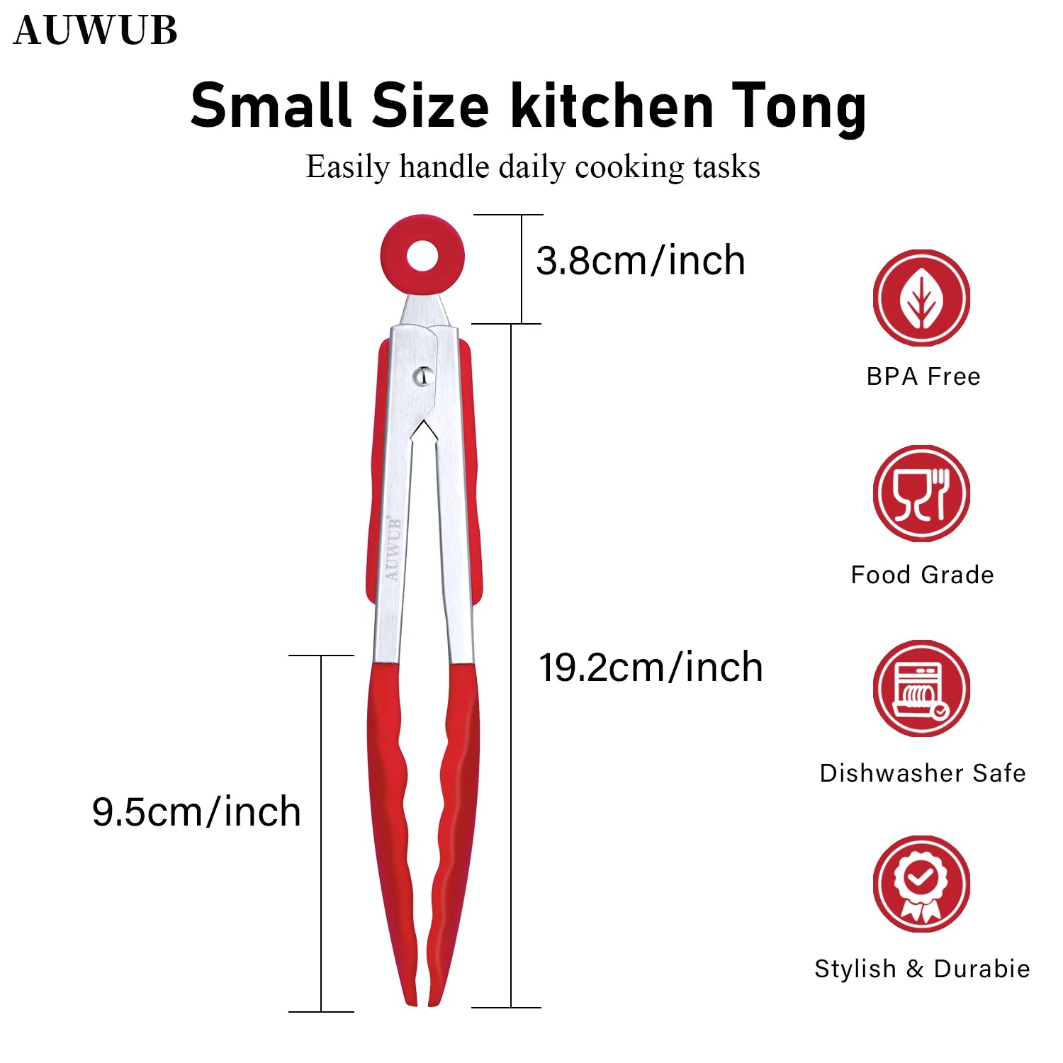 Top Trending 7 Inch Stainless Steel Cooking Tongs with Silicone Tips Non-Slip Food Utensils for Locking and Cooking l'atelier des ustensiles