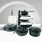 Custom Kitchen Minimalist Enameled Cast Iron Pots Pans  Induction Dutch Oven Casserole Fry Pan Oven Set l'atelier des ustensiles