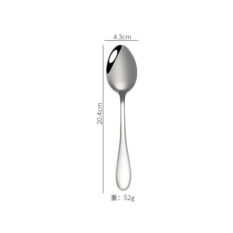 Stainless Steel Tableware 1012 Knife, Fork and Spoon Simple Style Gold-plated Tableware 4-piece Gift Box Set l'atelier des ustensiles