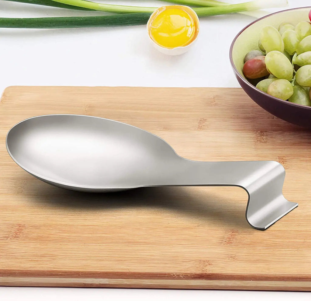 Hot Selling Dishwasher Safe Fish Shape Stainless Steel Utensil Spoon Rest Metal Spoon Holder for Stove Top l'atelier des ustensiles