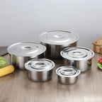 Factory Direct Sale Classic Design 5 PCS Stainless Steel Soup Pot Cookware Sets Silver Pots Kitchen l'atelier des ustensiles