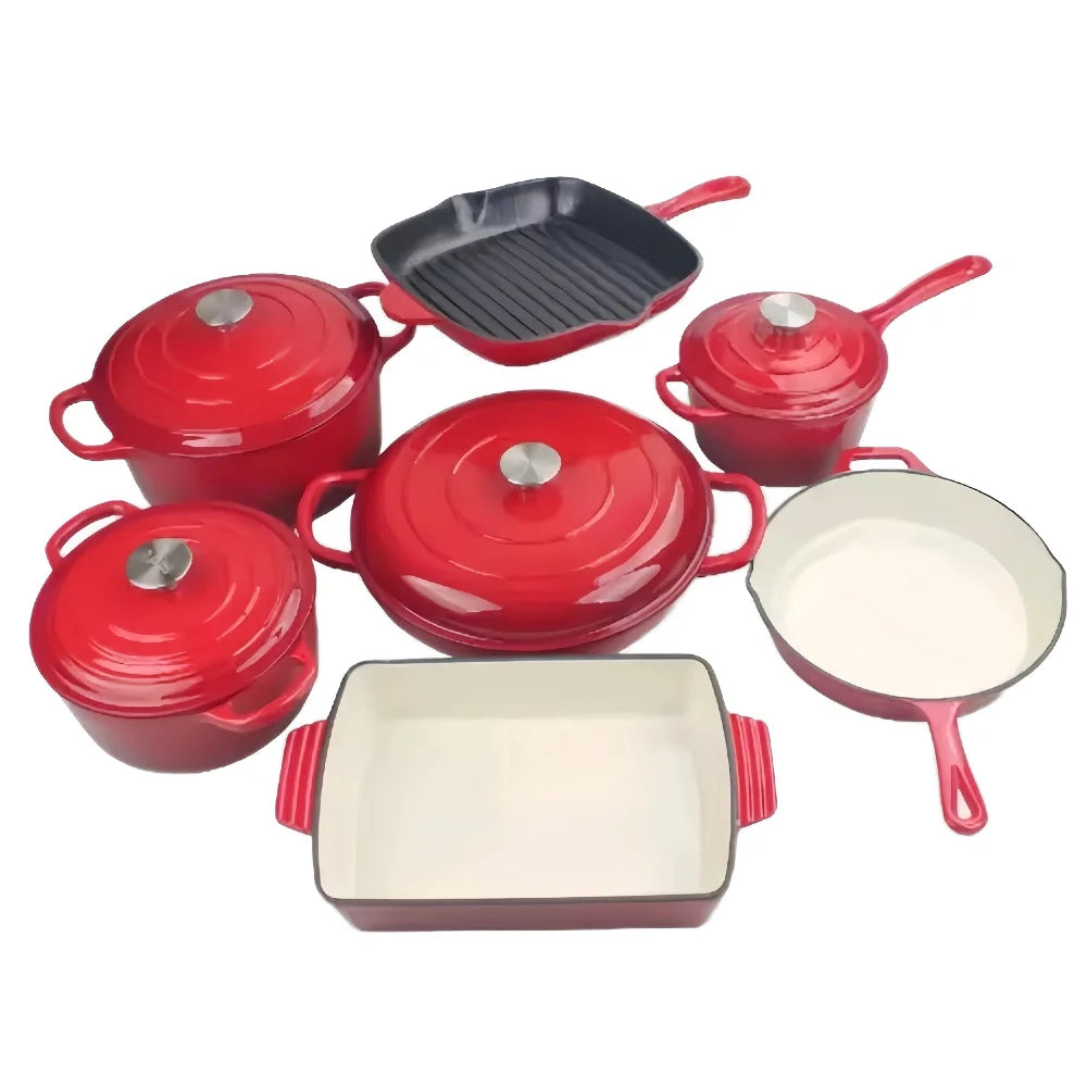 Beyond Classic Design Cast Iron Casserole Dish Enamel Coated Shallow Sea with Durable Metal Construction l'atelier des ustensiles