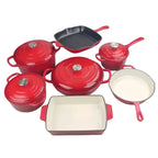 Beyond Classic Design Cast Iron Casserole Dish Enamel Coated Shallow Sea with Durable Metal Construction l'atelier des ustensiles