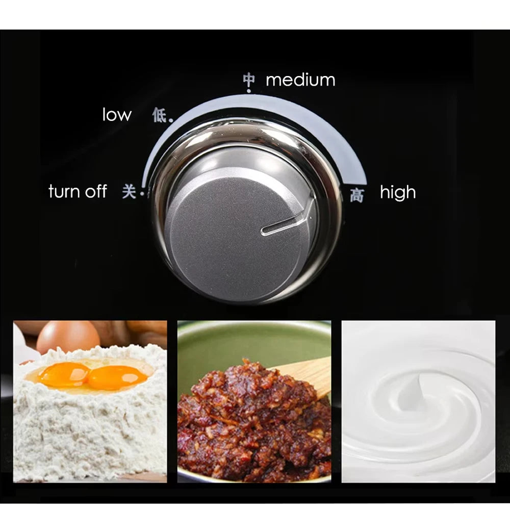 XEOLEO Commercial 4L Electric Stand Flour Mixer Planetary Food Dough Mixer Egg Whisk Blender With Hook Food Processor 3 Speeds l'atelier des ustensiles