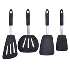 Best Heat Resistant 4 Piece Silicone Cooking Utensil Pancake Slotted Turner Spatula Set l'atelier des ustensiles