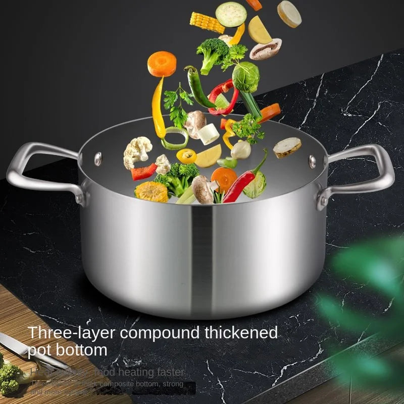 Multi-Functional Stainless Steel Soup Pot Induction Cooker Electric Cooking Pot Casserole Stew Selection Classic Metal Kitchen l'atelier des ustensiles
