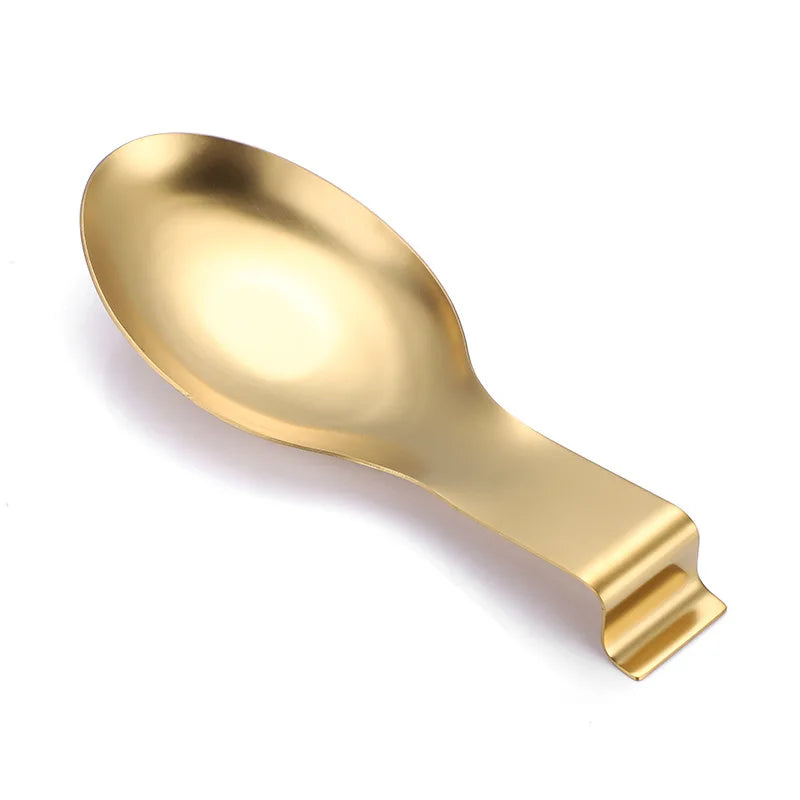 Hot Selling Dishwasher Safe Fish Shape Stainless Steel Utensil Spoon Rest Metal Spoon Holder for Stove Top l'atelier des ustensiles